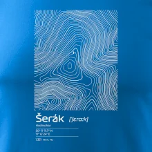 Šerák - vrstevnice v obdĺžniku
