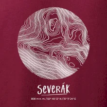 Severák - vrstevnice v kruhu