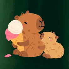 Kapybara so zmrzlinou