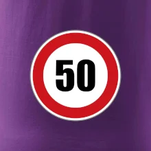 Dopravná značka - obmedzenie rýchlosti 50