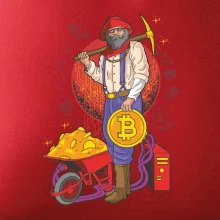 Baník ťaží Bitcoiny