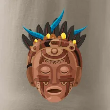 Mayová maska hnedá