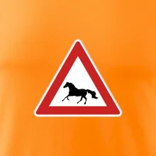 Dopravná značka - Pozor kôň bežiaci