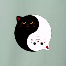 Mačky jin jang farebné