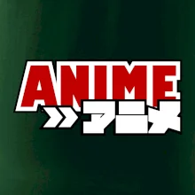 Anime nápis červený