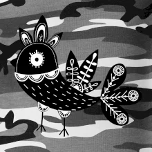 Vtáčik čiernobiely folklór