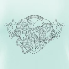 Steampunk srdce kreslené Steampunk srdce kreslené