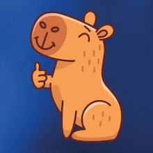 Kapybara s palcom hore