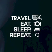Eat sleep travel - Veľký príves Eat sleep travel - Veľký príves