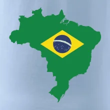 Brazília vlajka v mape