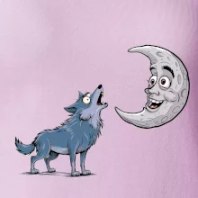 Parové tričko - Vlk a mesiac