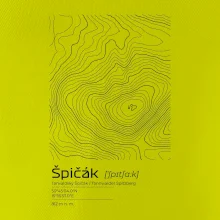 Špičák - vrstevnice v obdĺžniku