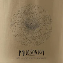 Milešovka - vrstevnice v kruhu