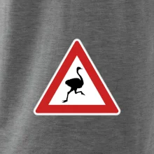 Dopravná značka - Pozor pštros Dopravná značka - Pozor pštros