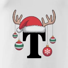 Vianočné rodinné tričká - písmeno a čiapka