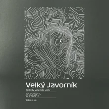 Velký Javorník (Beskydy) - vrstevnice v obdĺžniku