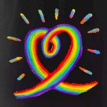 Srdce pride dúha kreslená Srdce pride dúha kreslená