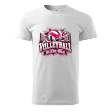 Volejbalový míč u sítě eat sleep repeat