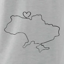 Mapa Ukrajiny - srdce