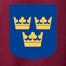 Švédsky znak tri korunky na prsník