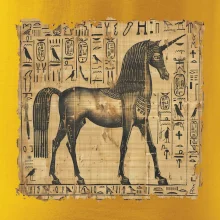 Egyptské hieroglyfy jednorožec