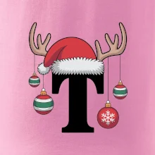 Vianočné rodinné tričká - písmeno a čiapka