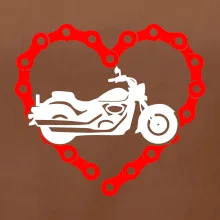 Moto srdce reťaz - chopper