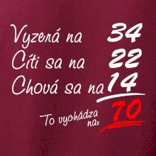 Vyzerá, cíti sa, chová sa - 70 rokov