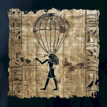 Egyptské hieroglyfy parašutista