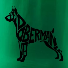 Doberman - nápis v tele