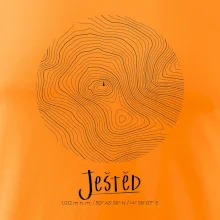 Ještěd - vrstevnice v kruhu