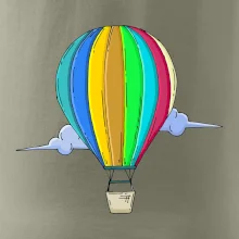 Teplovzdušný balón v oblakoch