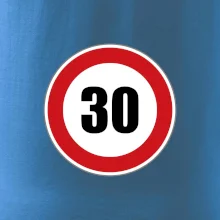 Dopravná značka - obmedzenie rýchlosti 30