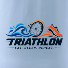 Triatlon plavání kolo a běh eat sleep repeat