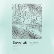 Severák - vrstevnice v obdĺžniku