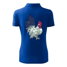 Kohút kreslený biely