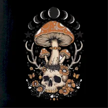 Goblincore magical mushroom