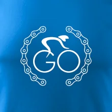 Logo cyklistu a reťaz