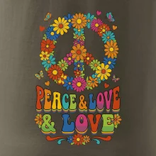 Peace and love - na výšku s květy