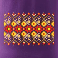 Ukrajinský vzor - Červené kvety