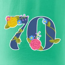 Kvetinové číslo kreslené - 70