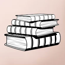 Knihy čiernobiele na sebe