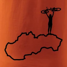Mapa Slovenska - cyklistka