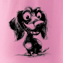 Čiernobiela karikatúra jazvečík