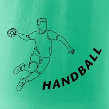 Handball nápis šikmo