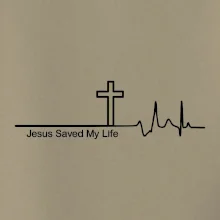 Jesus Saved My Life kríž ekg