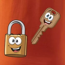 Parové tričká - Zámok a kľúč