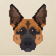 Nemecký ovčiak - Rozpixelovaný