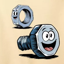 Parové tričko - Skrutka a matka