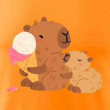 Kapybara so zmrzlinou